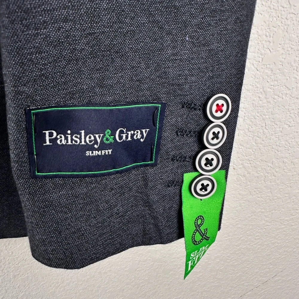 Paisley & Gray Charcoal‎ Shark Jacket Sz 38R